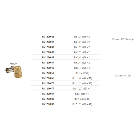 KOLANO 90° GW 1/2"x16x2 Z...